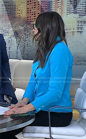 Savannah’s blue button down shirt on Today