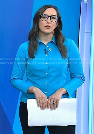 Savannah’s blue button down shirt on Today