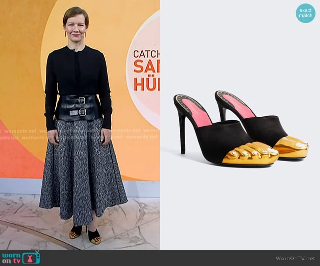 Schiaparelli Trompe L'oeil Mules worn by Sandra Huller on Today
