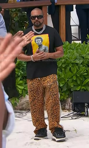 Sean Paul’s leopard track pants on Today