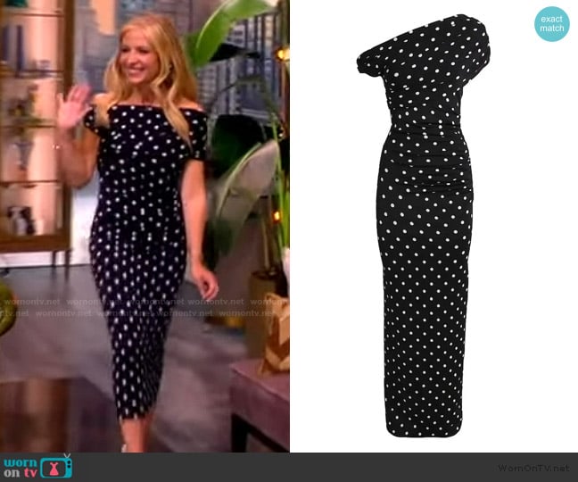 Self Portrait Polka Dot Maxi Dress worn by  Sarah Michelle Gellar on The View