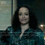 Selena’s black floral shirt on High Potential