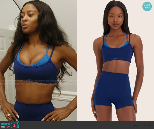 Set Active Sporty Tri Bra worn by Ciara Miller on Summer House