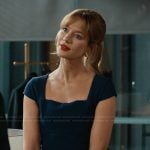 Shae’s navy square neck dress on Matlock