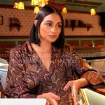 Shanelle Kaul's paisley print shirt on CBS Mornings