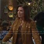 Sheila’s suede shirt jacket on The Bold and the Beautiful