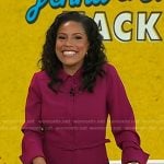 Sheinelle's pink pleated shirtdress on Today