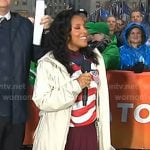 Sheinelle’s ivory hooded puffer coat on Today