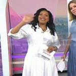 Sheinelle’s white poplin midi dress on Today