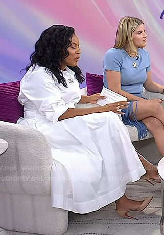 Sheinelle's beige heel pumps on Today