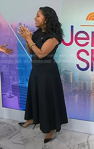 Sheinelle's black pvc patent pumps on Today