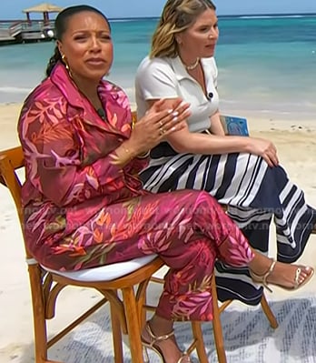 Sheinelle’s gold strappy heel sandals on Today