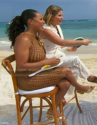 Sheinelle’s metallic gold sandals on Today