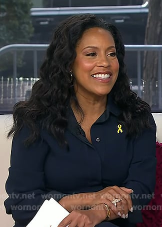 Sheinelle’s navy polo dress on Today