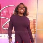 Sherri’s burgundy pleated mini dress on Sherri