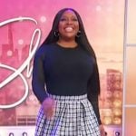 Sherri’s mixed media mini dress on Sherri