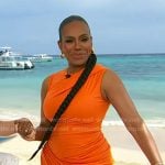 Sheryl Lee Ralph’s orange gathered sleeveless dress on Today