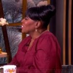 Sheryl’s red embroidered top on The View