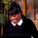 Sheryl Underwood’s black contrast sweater on The View
