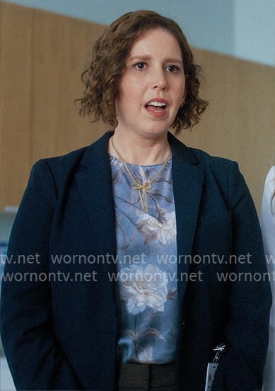 Sibby's blue floral top on Scrubs