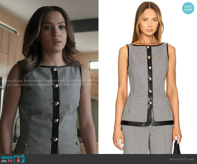Simkhai Cressida Sleeveless Button Top worn by May Grant (Corinne Massiah) on 9-1-1
