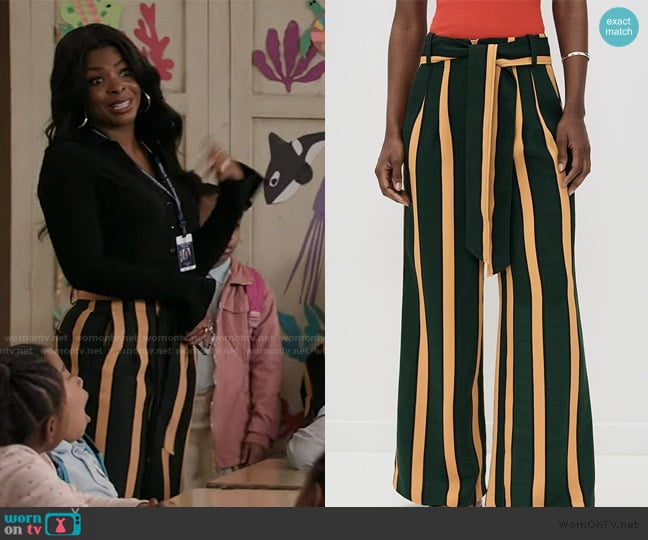 Simon Miller Alto Crepe Pants worn by Ava Coleman (Janelle James) on Abbott Elementary