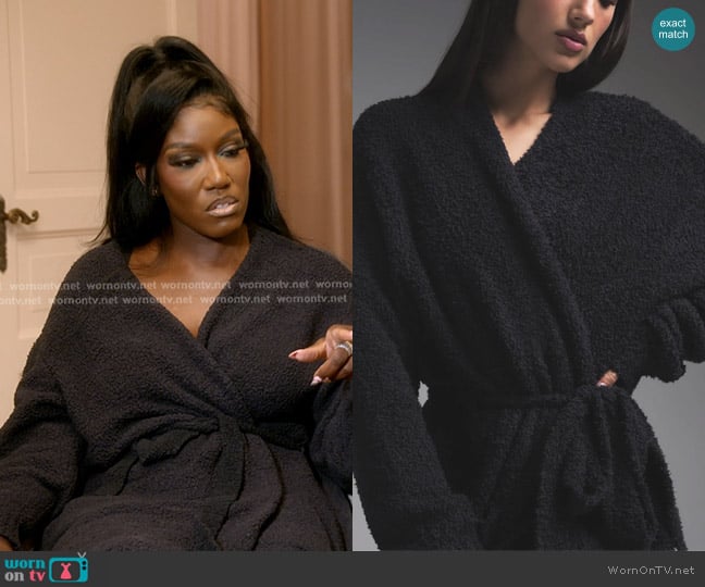 Skims Knit Robe in Onyx worn by Bozoma Saint John on The Real Housewives of Beverly Hills