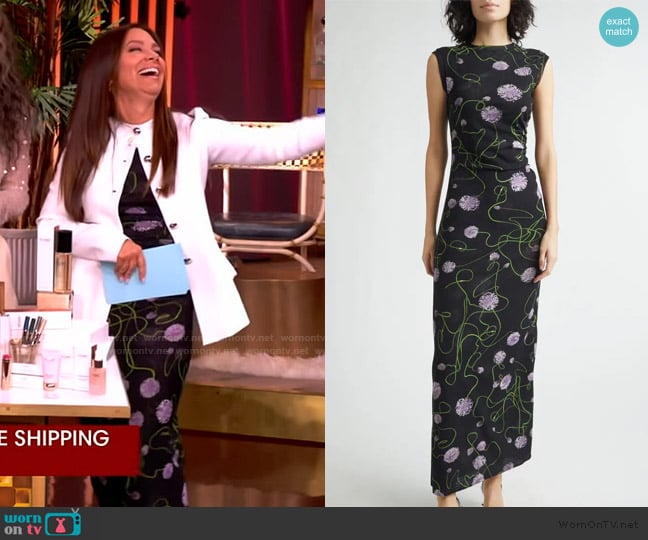 Stella McCartney Mesh Twisted Floral Dress worn by Gretta Monahan on The View