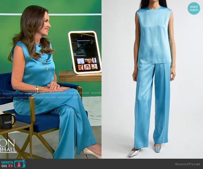 Colby Mitchell’s blue satin pants on Tamron Hall Show Colby Mitchell’s blue satin pants on Tamron Hall Show