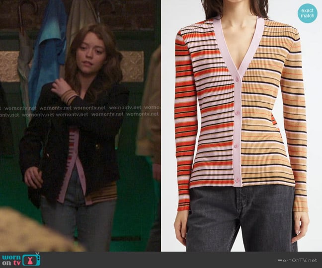 Stine Goya Soft Rib Cardigan worn by Dr. Dani Spencer (Jade Pettyjohn) on Greys Anatomy
