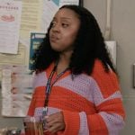 Janine’s stripe knit sweater on Abbott Elementary