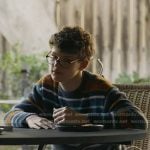 Christopher’s blue striped sweater on 9-1-1