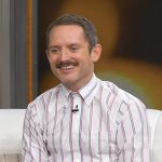 Elijah Wood’s white stripe button down shirt on Good Morning America