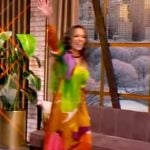 Sunny’s abstract print midi dress on The View