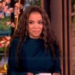 Sunny’s teal satin ruched top on The View