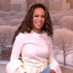 Sunny’s white tie waist jacket and pants on The View