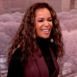 Sunny’s burgundy sleeveless jumpsuit on The View