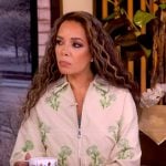 Sunny’s floral embellished jacket and skirt on The View