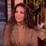 Sunny’s mixed media khaki blazer on The View