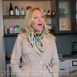 Sutton’s beige trench coat on The Real Housewives of Beverly Hills