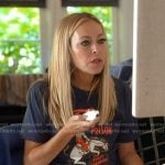Sutton's navy graphic print tee on The Real Housewives of Beverly Hills