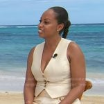 Talia Parkinson-Jones’s beige vest and shorts on Today