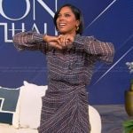 Tamron’s printed tie neck dress on Tamron Hall Show