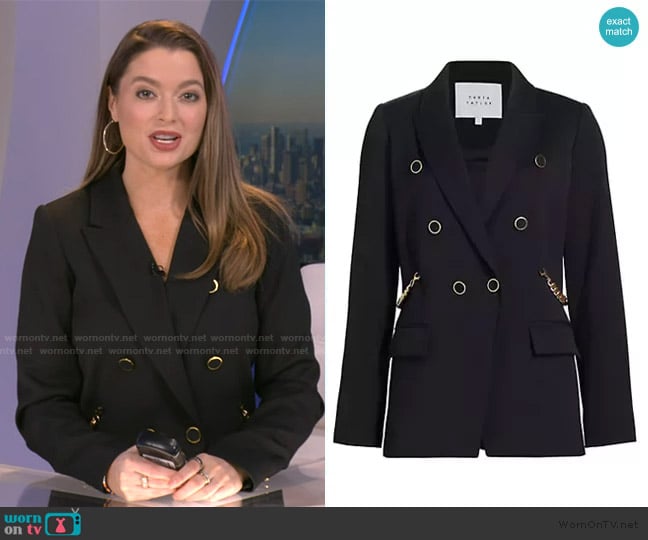 Tanya Taylor Michelle Chainlink Blazer worn by Dani Beckstrom on Good Morning America