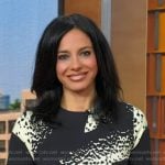 Dr. Tara Narula's black and white printed dress on Good Morning America