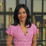 Dr. Tara Narula's pink floral v-neck dress on Good Morning America