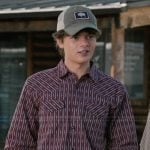Tate's maroon printed western shirt on Marshals