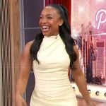 Taylor Polidore Williams’s sleeveless leather mini dress on Sherri