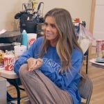 Taylor's blue sweatshirt on The Secret Lives of Mormon Wives