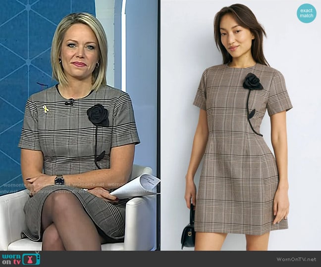 Ted Baker Lisa Plaid Mini Dress worn by Dylan Dreyer on Today